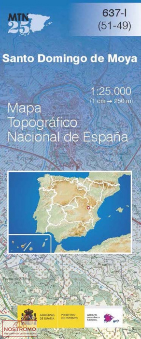 637-1 SANTO DONINGO DE MOYA | carte topographique CNIG
