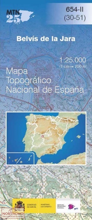 654-2 BELVÍS DE LA JARA | carte topographique CNIG