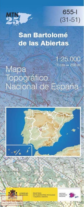 655-1 SAN BARTOLOMÉ DE LAS ABIERTAS | carte topographique CNIG