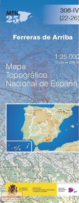 306-4 FERRERAS DE ARRIBA | carte topographique CNIG
