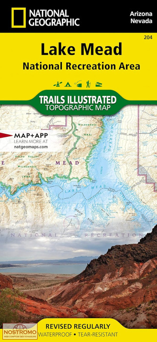 LAKE MEAD NATIONAL RECREATION AREA | carte de randonnée National Geographic