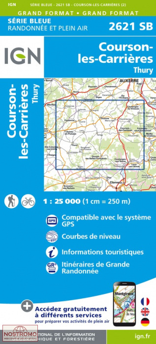 2621SB COURSON-LES-CARRIÈRES | carte de randonnée IGN