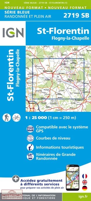2719SB SAINT-FLORENTIN | carte de randonnée IGN