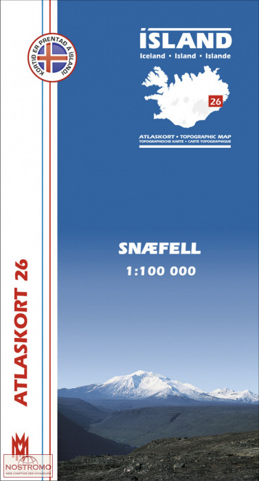 SNAEFELL 26 | hiking map Mal og Menning