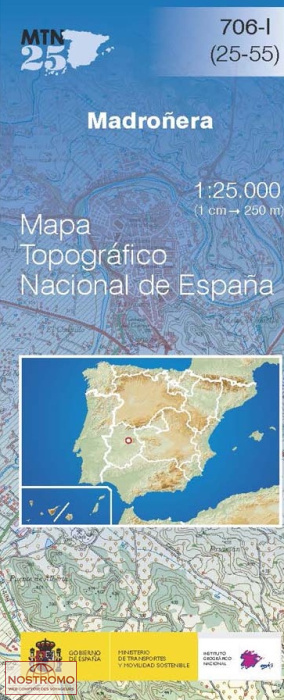 706-1 MADROÑERA | CNIG topographical map