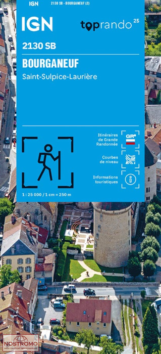 2130SB BOURGANEUF | carte de randonnée IGN