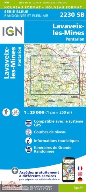 2230SB LAVAVEIX-LES-MINES | carte de randonnée IGN