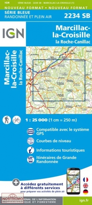 2234SB MARCILLAC-LA-CROISILLE | carte de randonnée IGN