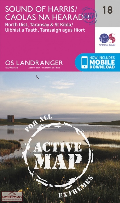 018 SOUND OF HARRIS - NORTH UIST, TARANSAY & ST KILDA | OS hiking map