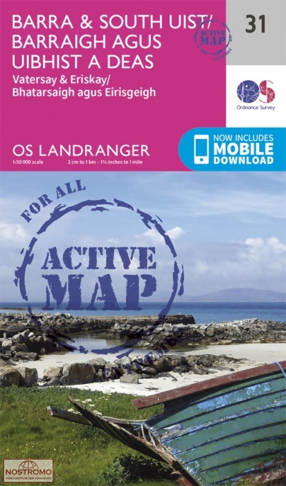 031 BARRA & SOUTH UIST - VATERSAY & ERISKAY | OS hiking map