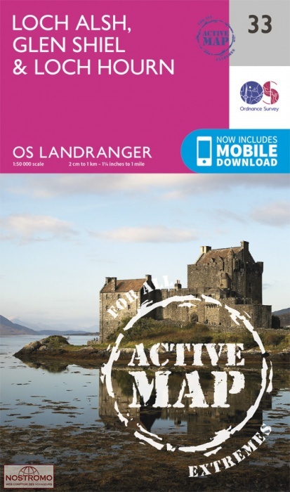 033 LOCH ALSH, GLEN SHIEL & LOCH HOURN | OS hiking map