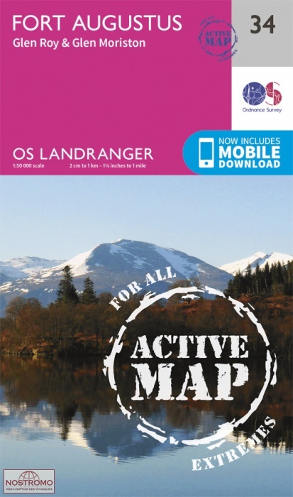 034 FORT AUGUSTUS - GLEN ROY & GLEN MORISTON | OS hiking map