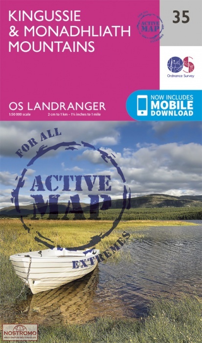 035 KINGUSSIE & MONADHLIATH MOUNTAINS | OS hiking map