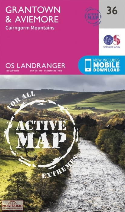 036 GRANTOWN & AVIEMORE - CAIRNGORM MOUNTAINS | OS hiking map