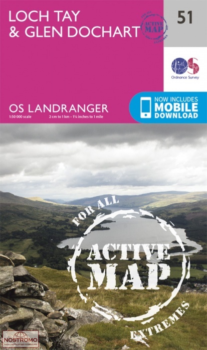 051 LOCH TAY & GLEN DOCHART | OS hiking map