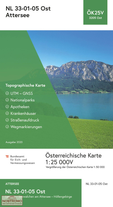 3205-OST ATTERSEE | BEV topographical map