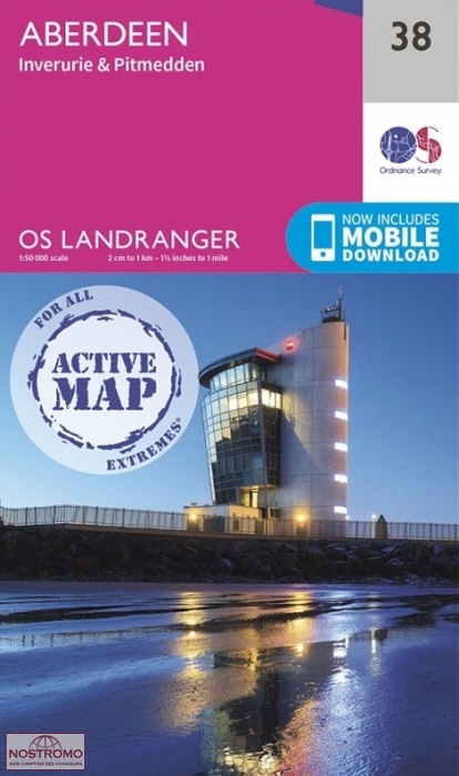 038 ABERDEEN - INVERURIE & PITMEDDEN | OS hiking map