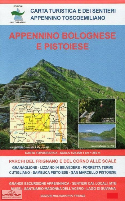 21 APPENNINO BOLOGNESE E PISTOIESE | carte de randonnée Multigraphic