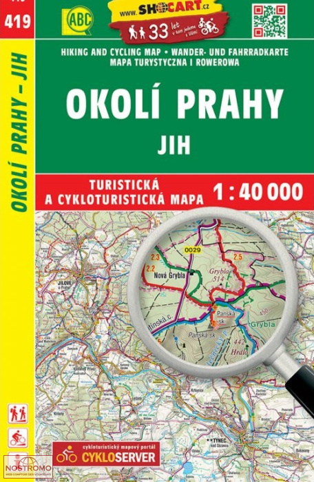 419 OKOLÍ PRAHY JIH | carte de randonnée Shocart