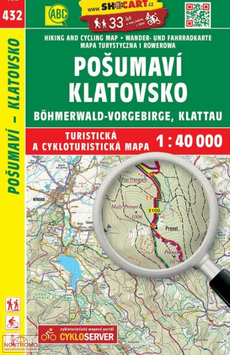 432 POŠUMAVÍ - KLATOVSKO | carte de randonnée Shocart