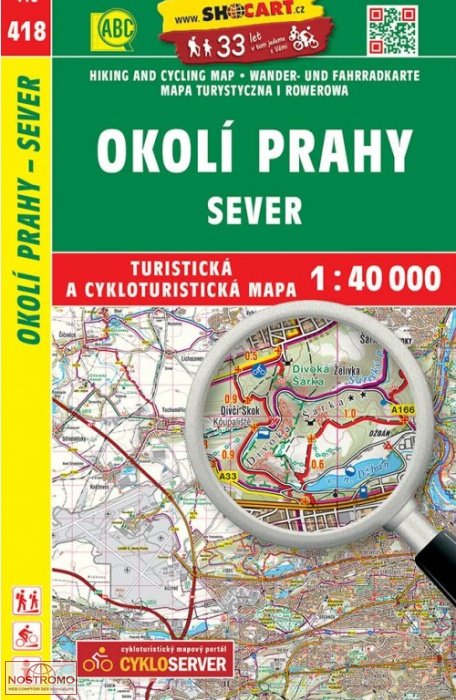 418 OKOLÍ PRAHY SEVER | carte de randonnée Shocart
