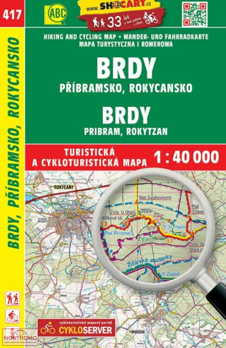 417 BRDY - PŘÍBRAMSKO - ROKYCANSKO | carte de randonnée Shocart