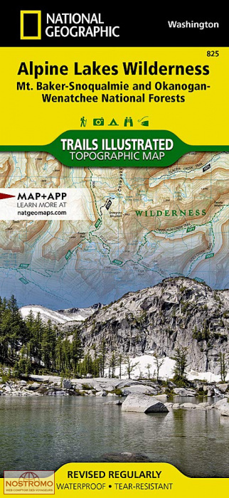 ALPINE LAKES WILDERNESS  | carte de randonnée National Geographic