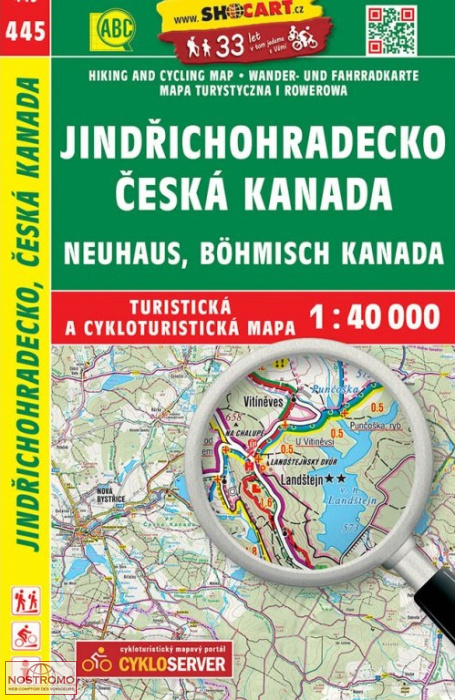 445 JINDŘICHOHRADECKO - ČESKÁ KANADA | Shocart hiking map