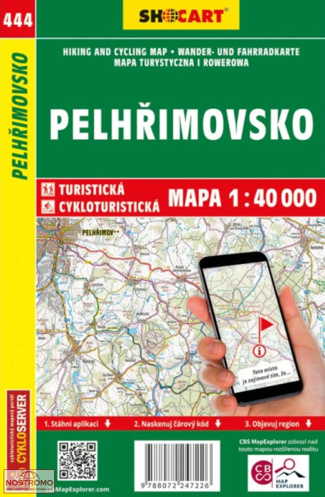 444 PELHŘIMOVSKO | carte de randonnée Shocart