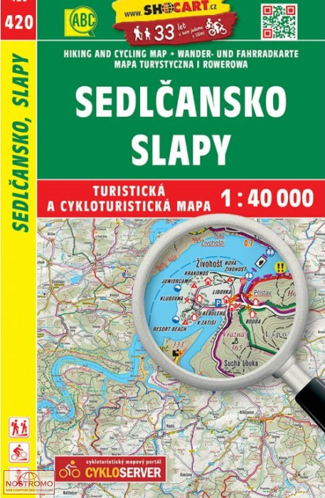 420 SEDLČANSKO - SLAPY | carte de randonnée Shocart