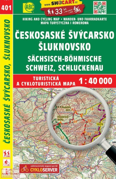 401 ČESKOSASKÉ ŠVÝCARSKO - ŠLUKNOVSKO | carte de randonnée Shocart