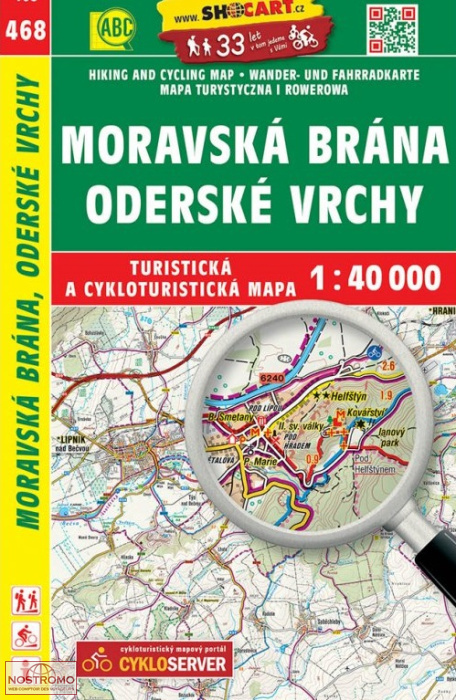 468 MORAVSKÁ BRÁNA - ODERSKÉ VRCHY | Shocart hiking map