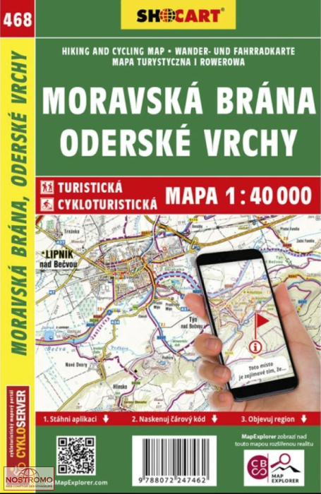 468 MORAVSKÁ BRÁNA - ODERSKÉ VRCHY | Shocart hiking map