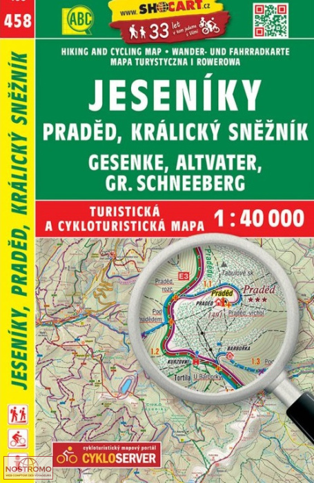 458 JESENÍKY - PRADĚD - KRÁLICKÝ SNĚŽNÍK | Shocart hiking map