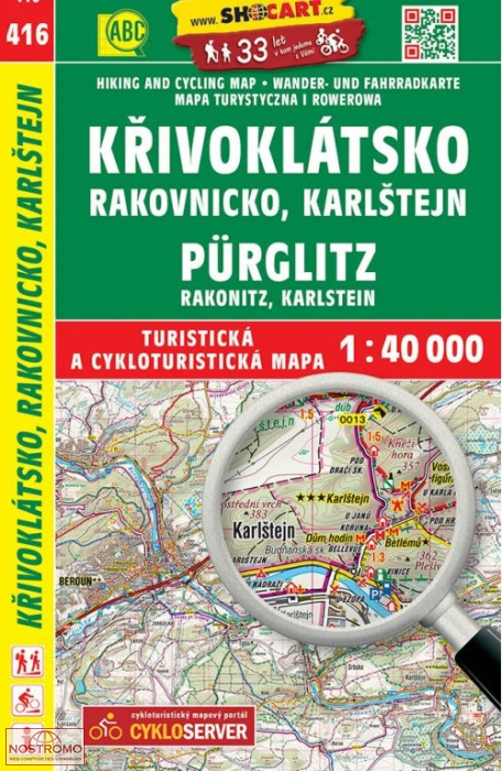 416 KŘIVOKLÁTSKO | carte de randonnée Shocart