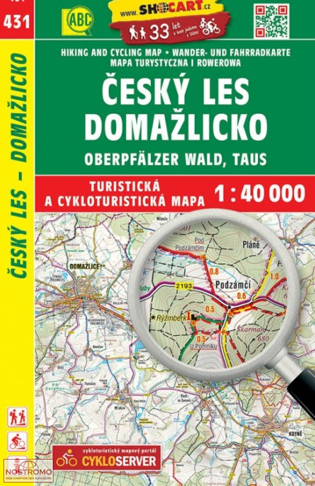 431 ČESKÝ LES - DOMAŽLICKO | carte de randonnée Shocart