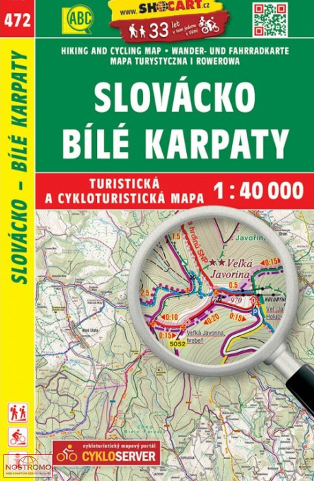 472 SLOVÁCKO - BÍLÉ KARPATY | carte de randonnée Shocart