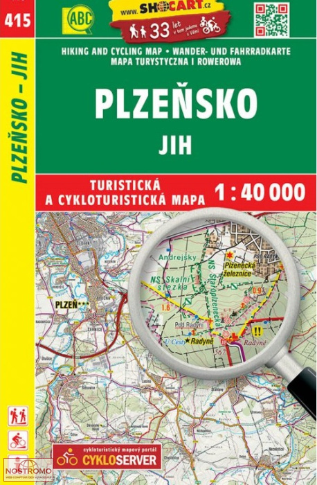 415 PLZEŇSKO JIH | carte de randonnée Shocart