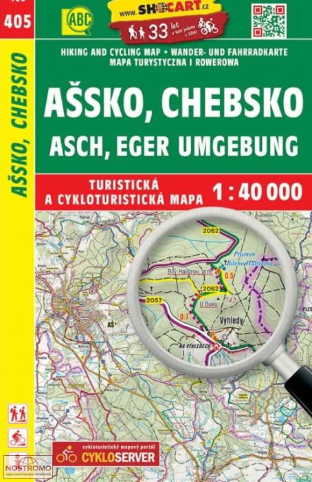 405 AŠSKO - CHEBSKO | carte de randonnée Shocart