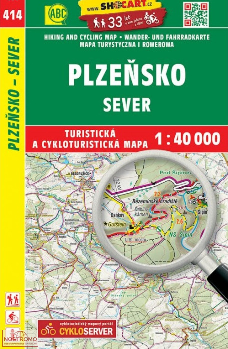 414 PLZEŇSKO SEVER | carte de randonnée Shocart