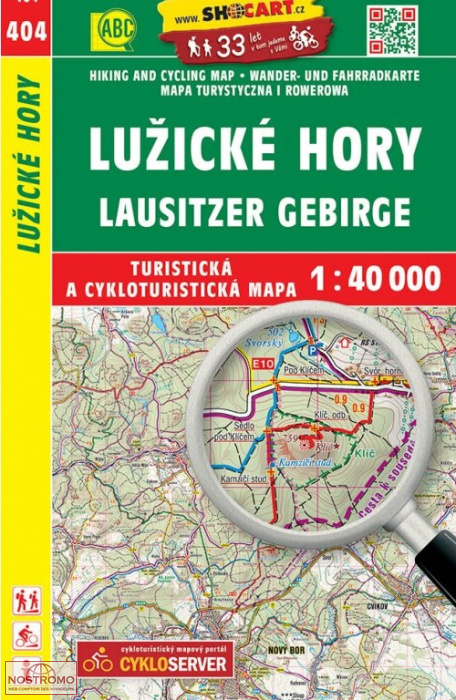 404 LUŽICKÉ HORY | carte de randonnée Shocart