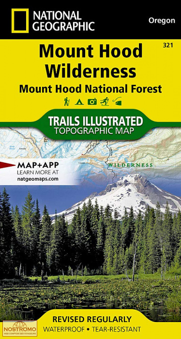 MOUNT HOOD WILDERNESS | carte de randonnée National Geographic