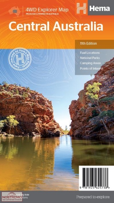 CENTRAL AUSTRALIA | carte touristique Hema