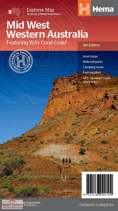 MID WEST WESTERN AUSTRALIA | carte touristique Hema