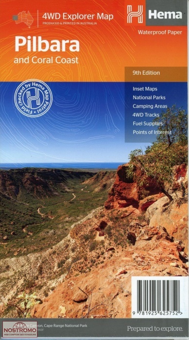 PILBARA & CORAL COAST | carte touristique Hema