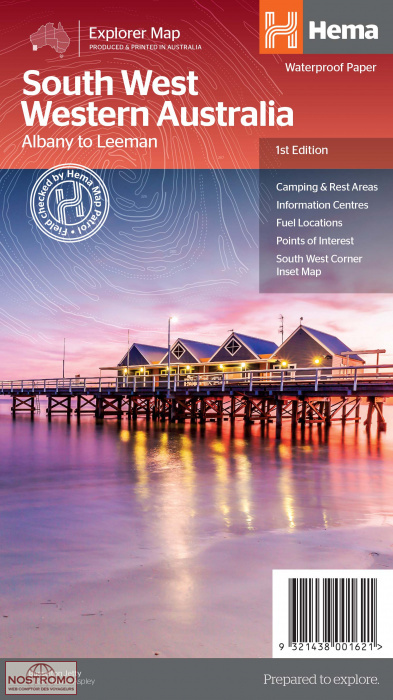 SOUTHWEST WESTERN AUSTRALIA | carte touristique Hema