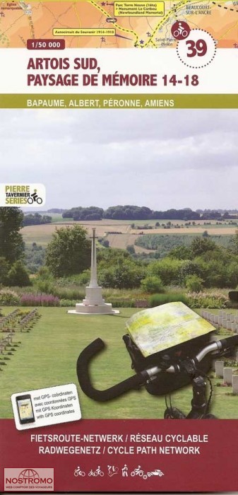 39 ARTOIS SUD - PAYSAGE DE MÉMOIRE 14-18 | Sportoena cycling map