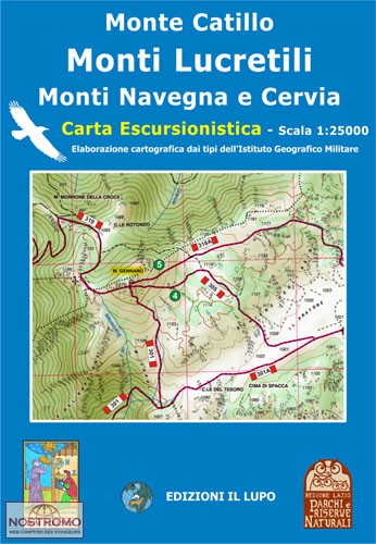 05 MONTI LUCRETILI | carte de randonnée Il Lupo