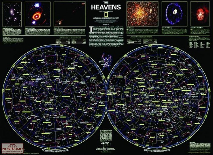 THE HEAVENS | National Geographic wall map
